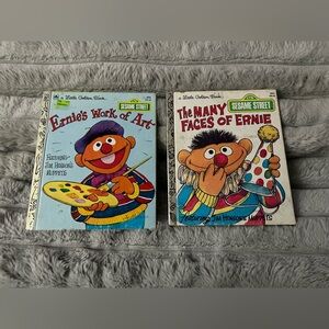Bundle of 2 Sesame Street Ernie A Little Golden Books